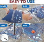 Vacuum Storage Bags With Electric Pump, Space Saver Sealer Bags,Vacuum seal bags for clothing, Pillows, Comforters, Blankets,