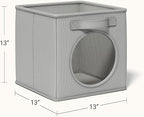 Vailando Ultra Thick Fabric Foldable Storage Bins with Mesh Window - 13 Inch Cube Storage Organizer for Clothes, Shelves, Off