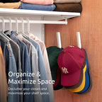Ozueccr Hat Hook for Baseball Caps – Wall Mounted Vertical Hat Holder, Multi-Purpose Wall Hook, Closet Cap Organizer, Sturdy 