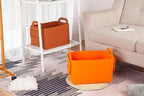 Minoisome Storage Basket Felt Storage Bin Collapsible& Convenient Box Organizer with Carry Handles for Office Bedroom Closet 