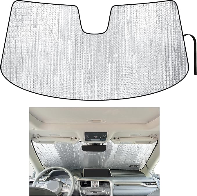 YelloPro Custom Fit Automotive Reflective Front Windshield Sunshade Accessories UV Reflector Sun Protection for 2016 2017 2018 2019 2020 2021 2022 Lexus RX SUV (Not for NX Models)