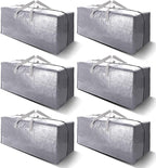 VELVETSURE Heavy Duty Extra Large Moving Bags W/Backpack Straps - Strong Handles & Zippers, Storage Totes For Space Saving, F