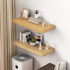 Dreamland 32" Floating Shelves for Wall, 12" Deep Thicker Oak Floating Shelves, Wall-Mounted Shelves for Bedroom, Living Room