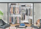 ClosetMaid ShelfTrack Wire Closet Organizer System, Adjustable from 5 to 8 Ft., With Shelves, Clothes Rods, Hardware, Durable
