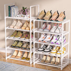 OYREL Shoe Rack Tall, Sturdy Metal Shoe Rack Organizer,Narrow Shoe Racks for Closets,Shoe Stand Shelf