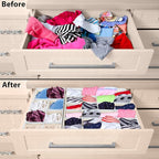 Simple Houseware 4-Pack Drawer Organizer Set - Closet Dividers for Underwear, Socks, Bras, Scarves, Ties - Foldable Non-Woven
