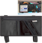 High Road Car Visor Organizer with Secure Zip Pockets, Sunglasses Holder and Clear Registration and Insurance Pocket - Heavy Duty Straps Fit Most Car, SUV and Truck Visors