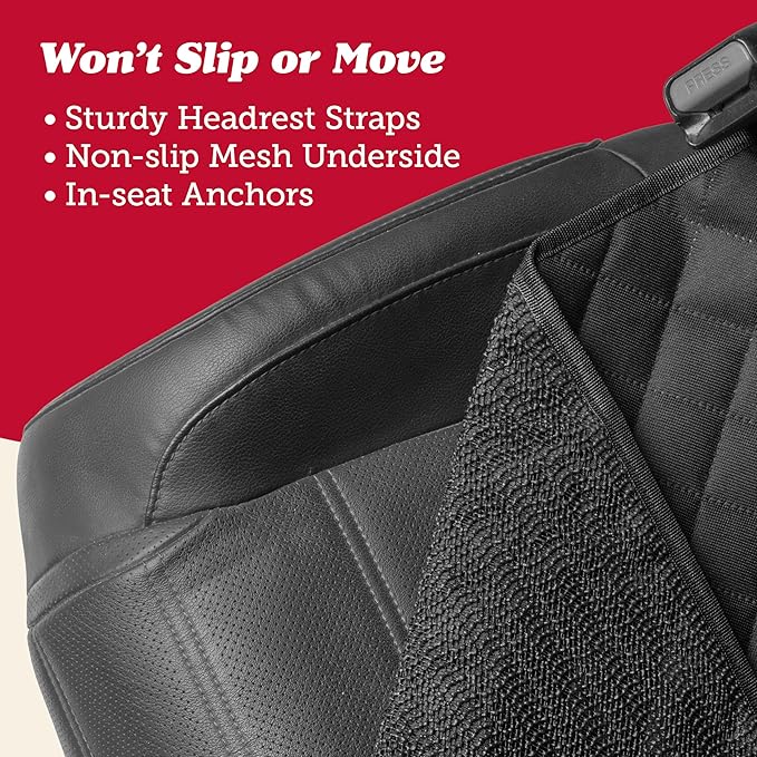 Lusso Gear Car Seat Protector for Baby Car Seat (Bench Seat Cover) - Waterproof - Thick Padding - Protects Fabric or Leather 