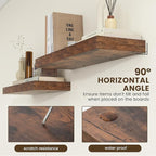 Deep Floating Shelves | 36 Inch Brown Floating Shelves Set of 2 | 12 Inch Deep Rustic Wood Shelves for Wall | 36" W x 12" D B