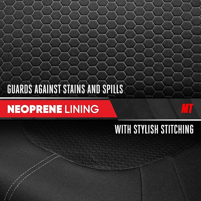 Motor Trend Honeycomb Polyester Seat Covers – Semi Universal Fit Front Seat Protector for Most Cars, Trucks, SUVs – Breathabl