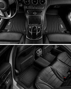 3W Floor Mats for Mercedes Benz C-Class 2015-2021(for Sedan Only,not fit Coupe and Cabriolet) TPE All Weather Custom Fit Floor Liner for Benz C-Class C300/C400/C350e/C43 AMG/C63 AMG/C63 AMG S