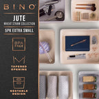 BINO | Woven Plastic Basket | XS (Natural Grey), 5-Pack | THE JUTE COLLECTION | Home Organization, Space - Saving Storage, St