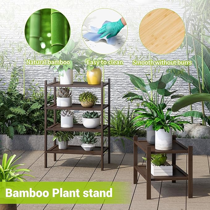 BMOSU 2-Tier Bamboo Small Shoe Rack Premium Stackable Shoe Shelf Storage Organizer for Hallway Closet Living Room Entryway Or