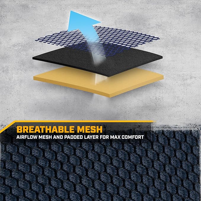 Cat MeshFlex Blue & Black Rear Seat Cover for Car – Durable Canvas & Mesh Design 60/40 Split Bench Protector for Cars, Trucks