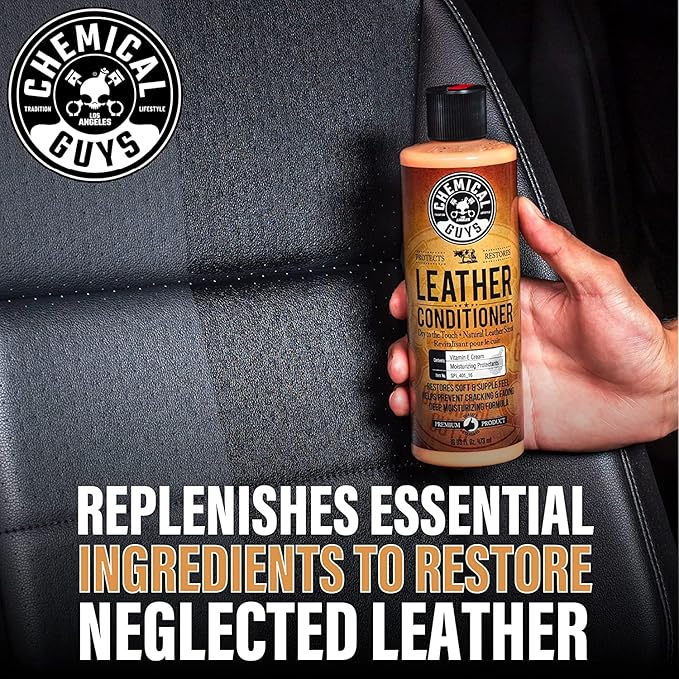 Chemical Guys Leather Conditioner, Vintage Series - Conditions, Nourishes, and Protects Natural, Synthetic, and Faux Leather 