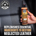 Chemical Guys SPI410 Leather Cleaner and Conditioner Bundle with ACC_S95 Long Bristle Horse Hair Leather Cleaning Brush, Safe