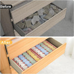 Joyoldelf Sock Organizer Drawer Organizer - Underwear Organizer, 24 Cell Collapsible Closet Organizers and Storage Sock Holde