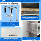 over the door organizer, Solid Bamboo Board (Not Plastic!) 6-Tier Heavy Duty 75LB, 12 Side Pockets, 3 Reinforced Hooks & Anti