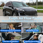 Front Side Half Window Shade Foldable Custom Fit for Ford Escape 1.5L SE AWD 2020-2026 Car Window Shades for Side Window Sun Shade UV Protection Heat Insulation for Sleeping 6PCS