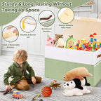 Large Toy Storage Box, Collapsible Sturdy Toys Storage Chest With Mesh, 25x13x16 Kids Toy Storage Organizer, Extra Large Toy 