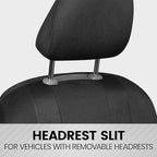 BDK carXS Seat Covers for Cars, Black Two-Tone with Matching Back Seat Cover, Made to Fit Most Auto Truck Van SUV, Interior C
