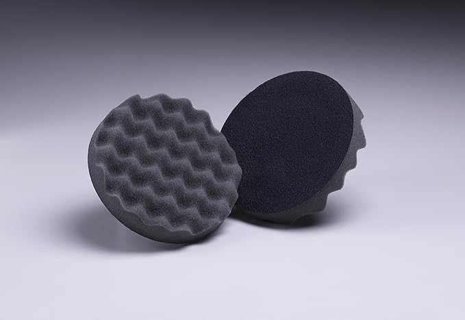 3M Perfect-it Foam Hook & Loop Polishing Pad, 3285, 6 in, Black, Buffing Pad, Eliminates Swirl Marks, For Automotive Polishing
