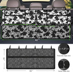 Femuar Car Trunk Organizer,Large Capacity Backseat Trunk Organizer(42"*18"),Collapsible Car Storage Bag with 8 Pocekt,SUV/MPV/Truck - Cow print