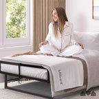 Milliard Deluxe Presidential Folding Bed with Mattress for Adults, Twin Size, Portable Foldable Bed with Bonus Pillow and Bla