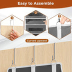 5 Tier Over The Door Organizer - Large Capacity Behind Door Hanging Shelves with 10 Mesh Pockets and Clear Windows, Closet Or