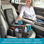 High Road CarHop Backseat Organizer for Kids and Passenger Seat Organizer for Adults - Car Seat Cooler with Cup Holders and Convertible Tray Lid