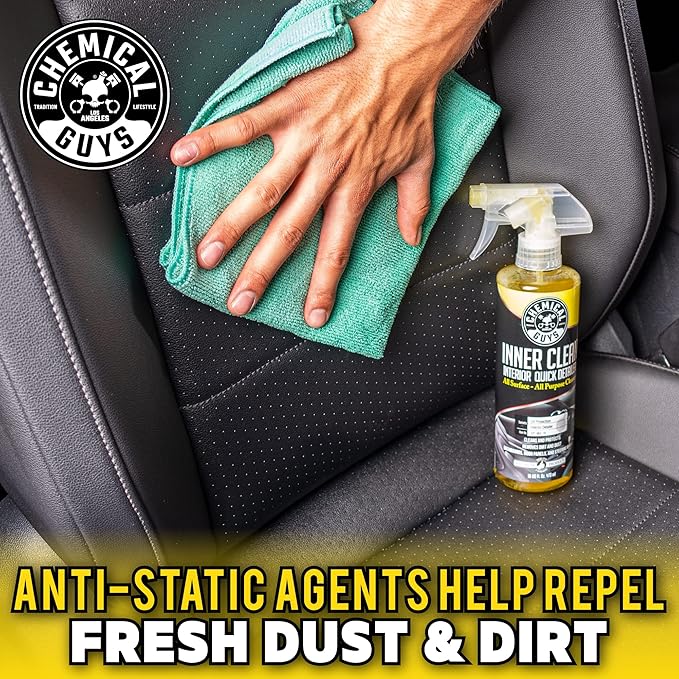 Chemical Guys InnerClean Interior Quick Detailer Cleaner and Protectant for Dashboards Door Panels Seats Trim and Surfaces No