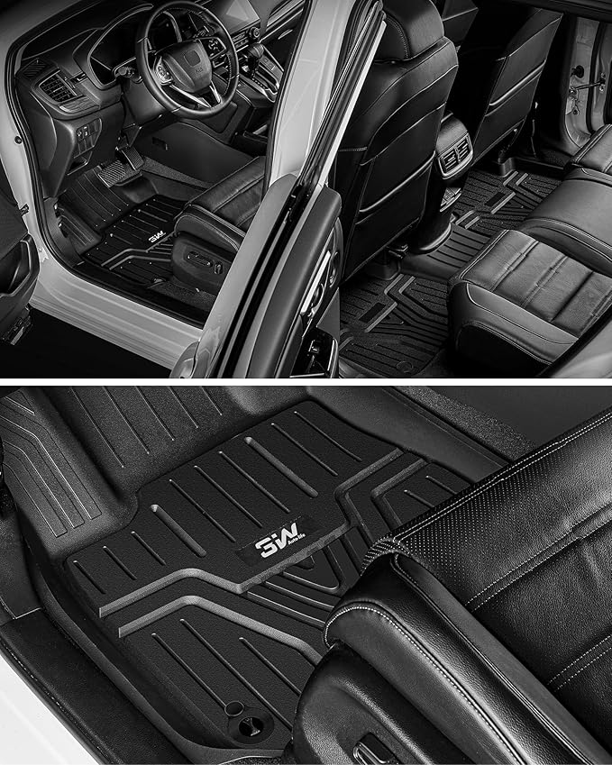 3W Floor Mats & Cargo Liner Fit for Honda HR-V 2026-2023 & Acura ADX 2026 2025, Honda HRV Accessories TPE Custom Fit Floor Liner and Cargo Liner Mat (Include Hybrid) (Not fit Premium Audio System)