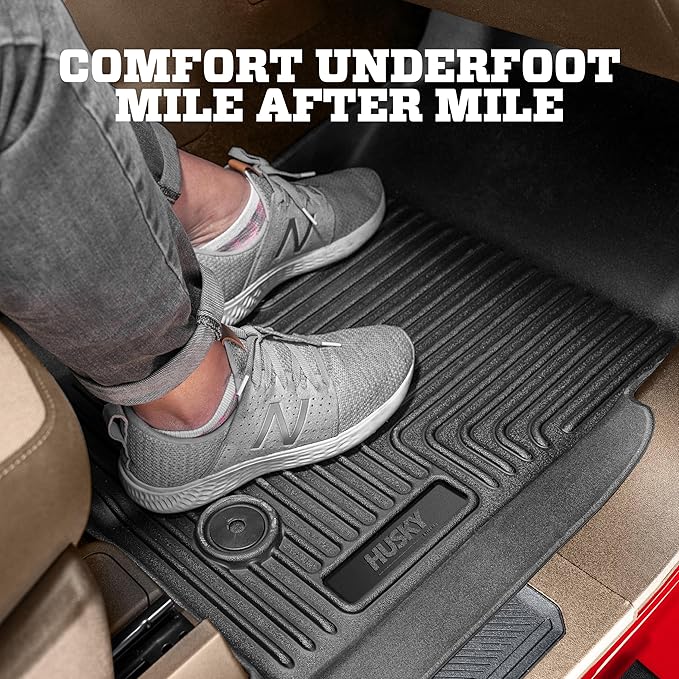 Husky Liners Weatherbeater Floor Mats | Fits 2015-2016 Honda CR-V | Front & 2nd Row, 3-pc Black - 98471