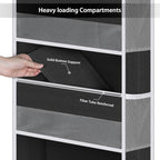 Univivi Door Hanging Organizer Nursery Closet Cabinet Baby Storage with 6 Large Compartments and 8 Side Pockets for Cosmetics