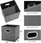 MAX Houser Fabric Storage Bins Cubes Baskets Containers with Dual Plastic Handles for Home Closet Bedroom Drawers Organizers 