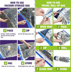 HIBAG Vacuum Storage Bags with Electric Pump, Vacuum Seal Bags for Clothing, Pillows, Blanket Bedding Comforters, 20 pack
