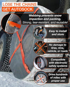 AutoSock Commercial Vehicle Snow Socks for Tires, AL111 - Car Sock Tire Traction Device for Snow, Ultimate Chain Alternative 
