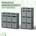 Cube Storage Organizer with Storage Bins Included - The Perfect Closet Organizers and Storage Solution. Includes 9 Storage Cu