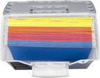 Storex Portable File Box with Organizer Lid, 17.13 x 9.63 x 11 Inches, Frosted/Silver (STX61511U01C)