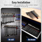 WORKPRO Magnetic Screwdriver Organizer and Wrench Organizer, Aluminum Rail Magnetic Tool Organizer, Tool Holder, Toolbox Orga