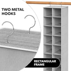 Simple Houseware 20 Section Shelves Hanging Shoes Organizer Holder for Closet, Gray