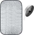 Frienda Rv Window Reflective Insulation Roll 16inch*2ft Double Aluminum Foil Heat Bubble Thermal Window Shade Door Cover Blackout for Garage Roof Travel Camper Skylight Shield