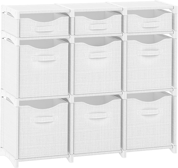 Cube Storage Organizer with Storage Bins Included - The Perfect Closet Organizers and Storage Solution. Includes 9 Storage Cu