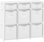 Cube Storage Organizer with Storage Bins Included - The Perfect Closet Organizers and Storage Solution. Includes 9 Storage Cu
