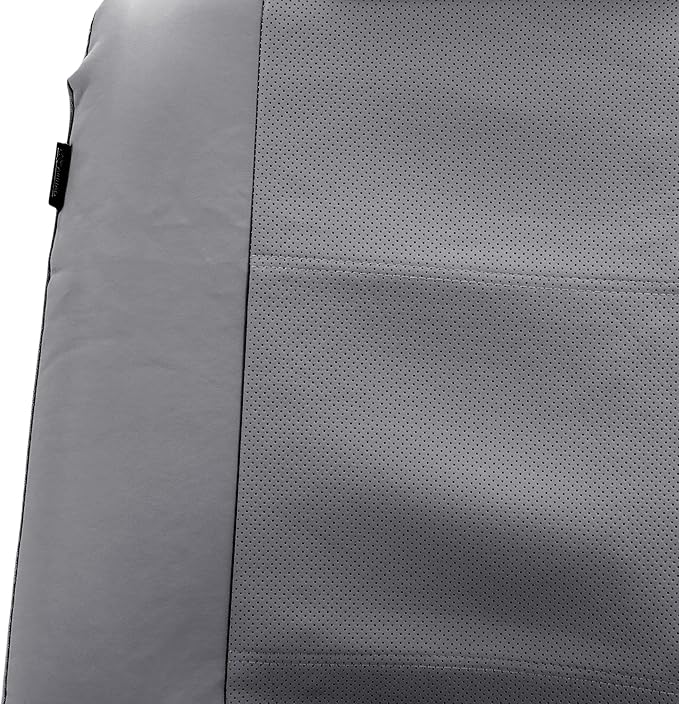 FH Group Front Set Faux Leather Car Seat Covers for Low Back Seat with Removable Headrest, Universal Fit, Airbag Compatible S
