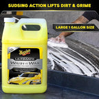 Meguiar's Ultimate Wash and Wax, Car Wash Soap and Wax Cleans & Shines in One Step, Shine & Protect with an Enhanced pH Balanced Car Paint Cleaner, 1 Gallon