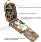 EVERLIT 250 Pieces Survival First Aid Kit IFAK EMT Molle Pouch Survival Kit Outdoor Gear Emergency Kits Trauma Bag for Campin