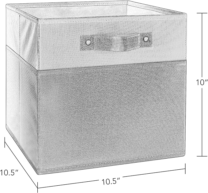 RiverRidge Kids storage bins - 10.5 Cube Storage Organizer with Handles – Taupe Two-Tone closet organizers and storage for To