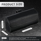 Frienda 2 Pieces Sunglasses Holder for Car Sun Visor, Eyeglasses Visor Organizer Storage Case with 2 Pcs Cleaning Cloths Automotive Interior Accessories