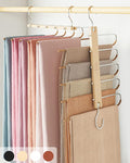 MORALVE Pants Hangers Space Saving - European Beechwood Scarf and Jean Hangers - Closet Organizer and Space Saver Pant Rack, 